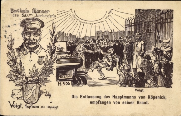 Artist PC Berlin Köpenick, famous men d. 20th century, dismissal of the captain