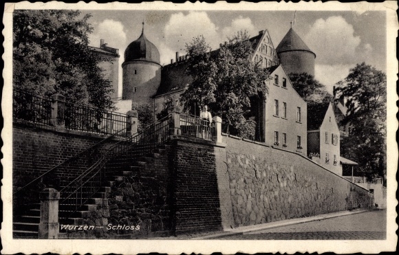 Postcard Wurzen in Saxony, castle