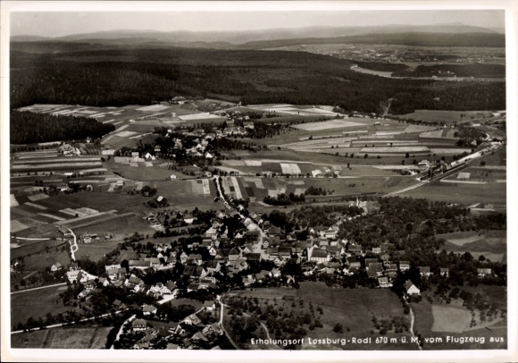Ak Rodt Loßburg im Schwarzwald, Fliegeraufnahme