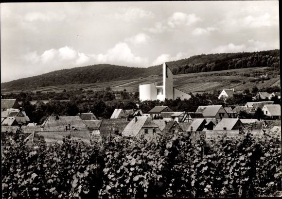 Ak Schweigen Rechtenbach aan de wijnroute Pfalz, katholieke kerk van St. Sebastian, locatie