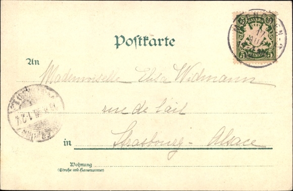Chromo-Litho Berg on Lake Starnberg Upper Bavaria, Berg Castle