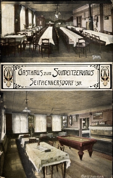Postcard Seifhennersdorf in Saxony, Inn zum Schweitzerhaus