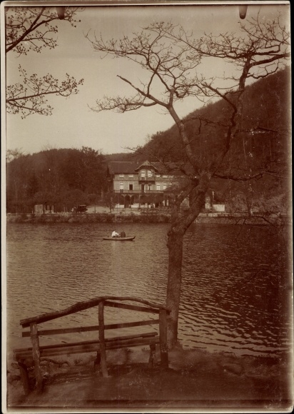 foto Bad Lauterberg im Harz, Wiesenbekervijver, rond 1920