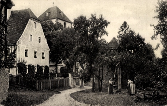 Postcard Zschaitz Ottewig in Saxony, In the rectory