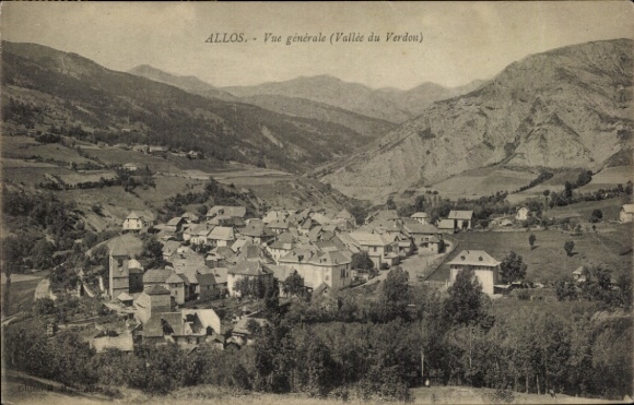 Postcard Allos Alpes de Haute Provence, general view