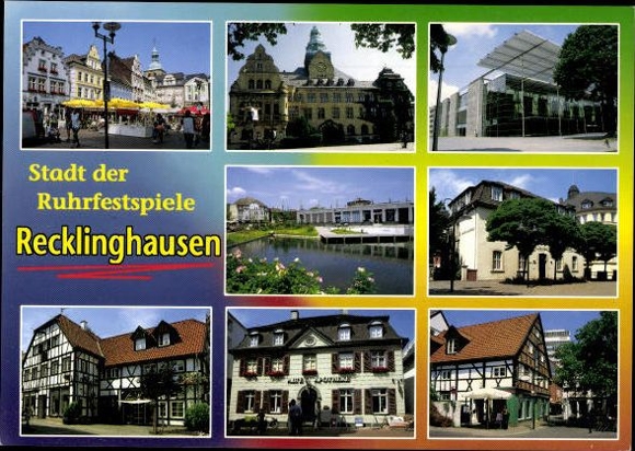 10 alte Ak Recklinghausen in Westfalen, diverse Ansichten