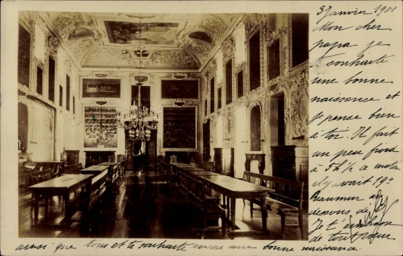 Photo Postcard Zangberg in Upper Bavaria, Educational Institute, interior view