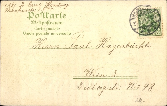 Embossed Shell Chromo-Litho Hamburg Altona Blankenese, Süllberg vom Bismarckstein
