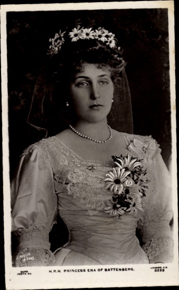 Ak Prinzessin Victoria Eugénie Julia Ena von Battenberg, Königin von Spanien, Portrait