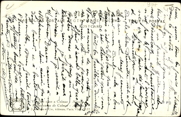 Artist Postcard Hansi, Jean Jacques Waltz, Colmar Colmar Alsace Haut Rhin, Vieilles maisons