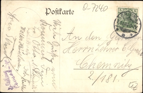 Postcard Grimma in Saxony, establishment facing the terrace, portrait, interior view