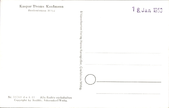 Postcard Breitenbrunn Swabia Unterallgäu, aerial photograph