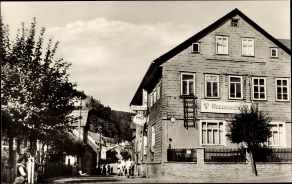 Ak Fehrenbach Masserberg in Thüringen, HOG Werraquelle
