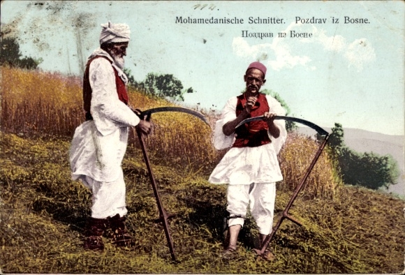 Postcard Bosnia Herzegovina, Muslim Reapers