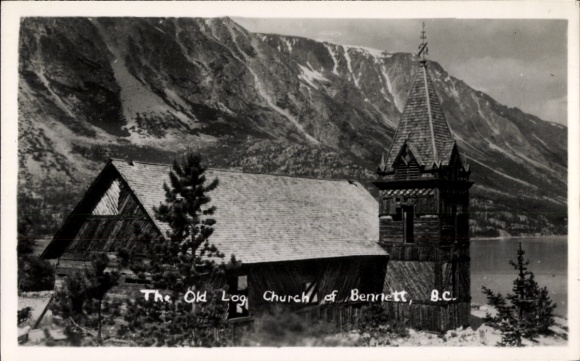 PC Bennett British Columbia Canada, old log church