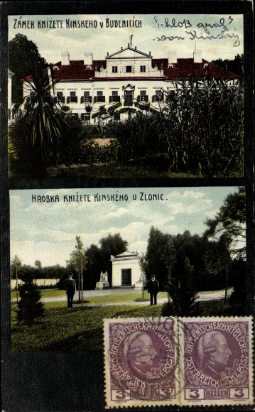 If Budenice Zlonice Mittelböhmen, Castle of Knizete Kinske, Tomb, Esperanto