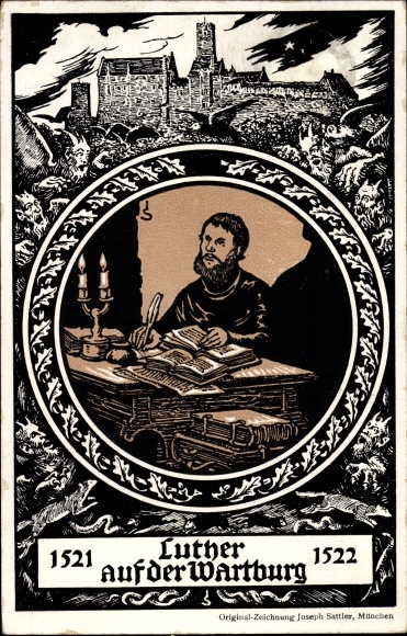 Artist PC Eisenach, Luther at the Wartburg, Luther Memorial Celebration 1921
