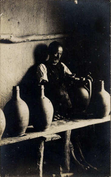 Photo Postcard potter at work