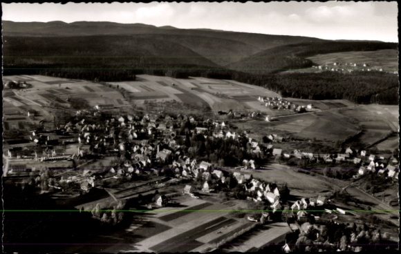 Postcard Schömberg in the Black Forest Württemberg, aerial photograph