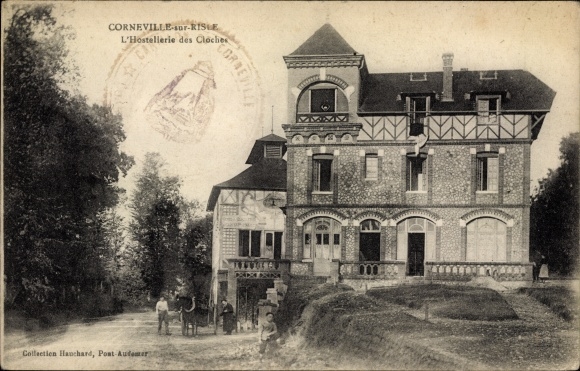 Postcard Corneville sur Risle Eure, the Hostellerie des Cloches