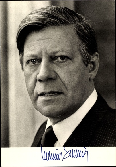 Postcard Helmut Schmidt, Federal Chancellor, SPD, portrait