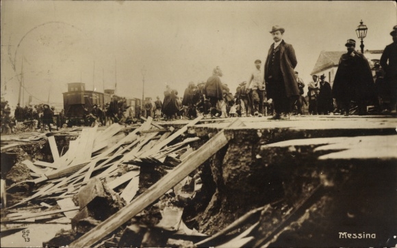 Ak Messina Sizilien, Erdbeben 1908
