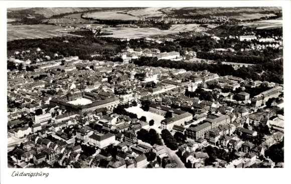 Ak Ludwigsburg in Württemberg, Fliegeraufnahme