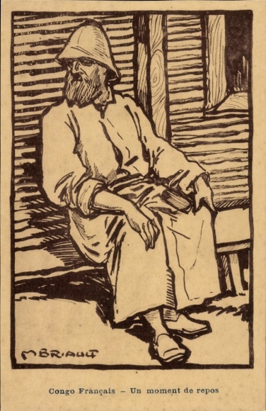 Artist Postcard Briault, M., French Congo, Missions des Pères du Saint Esprit, missionary