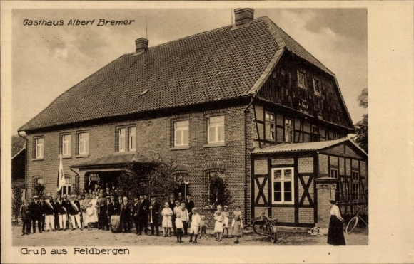 Ak Feldbergen Söhlde in Nedersaksen, Gasthaus Albert Bremer, gasten