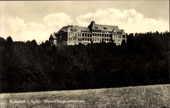 Postcard Rodewisch in Vogtland Saxony, Bismuth mountain hospital