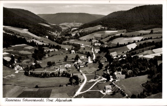 Ak Reinerzau Alpirsbach im Schwarzwald, Fliegeraufnahme
