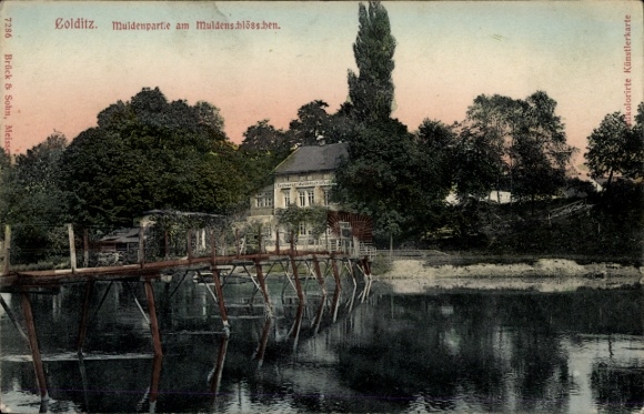Ak Colditz in Sachsen, Mulden, Muldenschlößchen