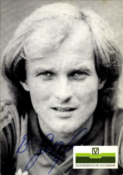 Photo footballer Bruno Graf, FC Basel, autograph