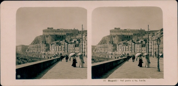 Stereo Photo Naples Campania, City View