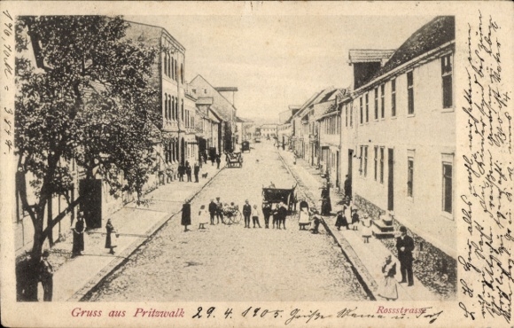 Postcard Pritzwalk in the Prignitz, Roßstraße