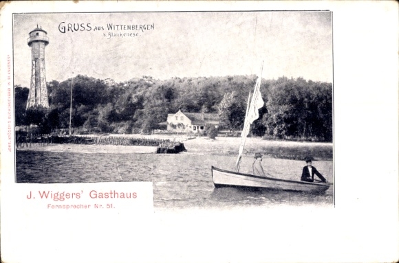 Postcard Hamburg Altona Rissen Wittenbergen, J. Wiggers Inn