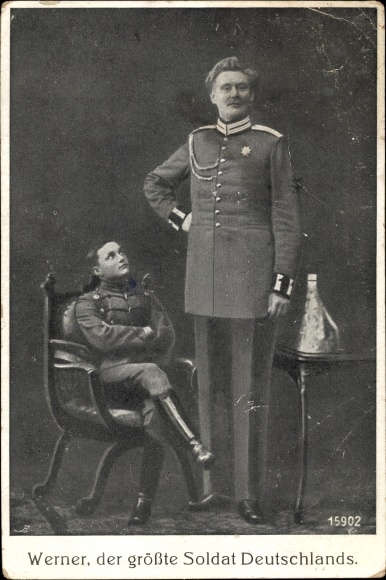 Postcard Werner, the greatest soldier in Germany, portrait