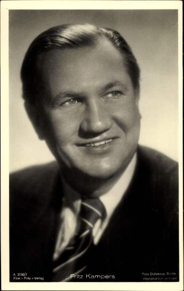 Postcard Actor Fritz Kampers, portrait