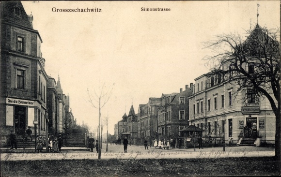 Ak Dresden Leuben Großzschachwitz, Simonstrasse, winkel Guido Schneider