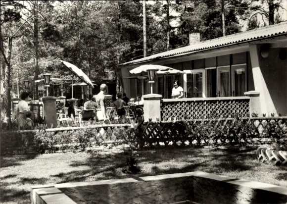 Postcard Kagar Rheinsberg in Brandenburg, holiday village, guest room, guests, garden, shade, trees