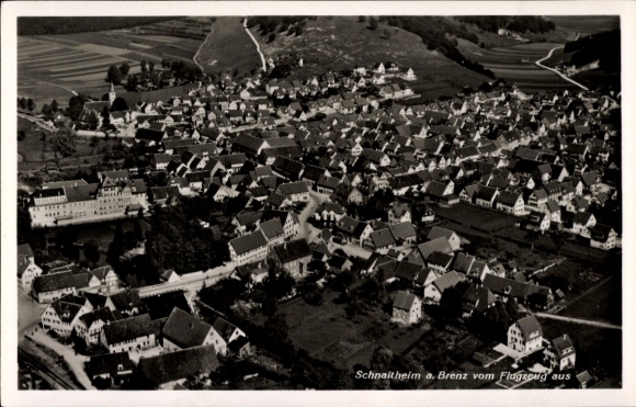 Postcard Schnaitheim Heidenheim an der Brenz, aerial photograph