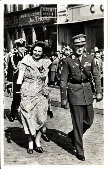PC Luxembourg 20 June 1951, Queen Juliana, Bernhard zur Lippe-Biesterfeld