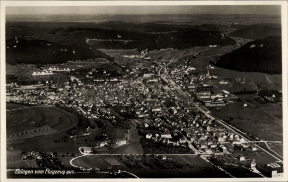 Ak Ebingen Albstadt in Württemberg, Fliegeraufnahme