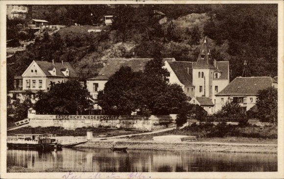 Postcard Dresden Niederpoyritz, view of the Erbgericht