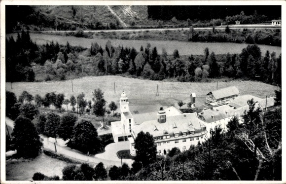 Ak Zschachenmühle Remptendorf Thüringen,  Gaststätte, Feuerwehrschule