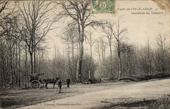 Ak Adam Island Val d'Oise, Wald, Carrefour du Tremble