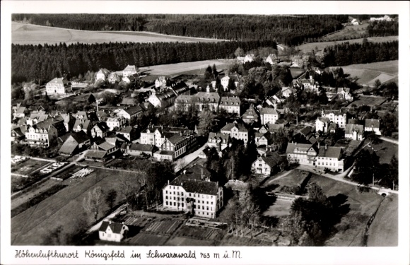 Ak Königsfeld im Schwarzwald Baden, Fliegeraufnahme