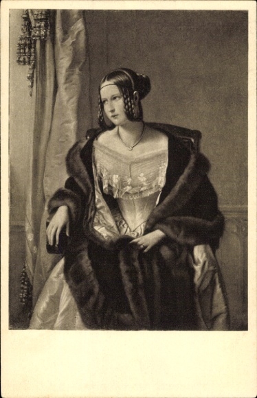 Artist Postcard Veit, P., portrait of Baroness von Bernus