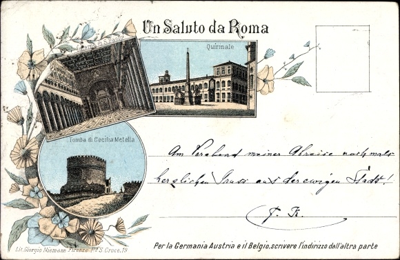 lito Vatican Rome Lazio, Quirinale, Tomba di Cecilia Metella, Interne di S. Paolo