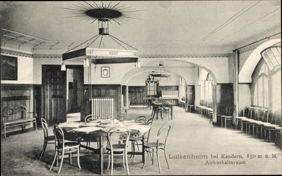 Postcard Kandern in the Black Forest Baden Wuerttemberg, Luisenheim, lounge